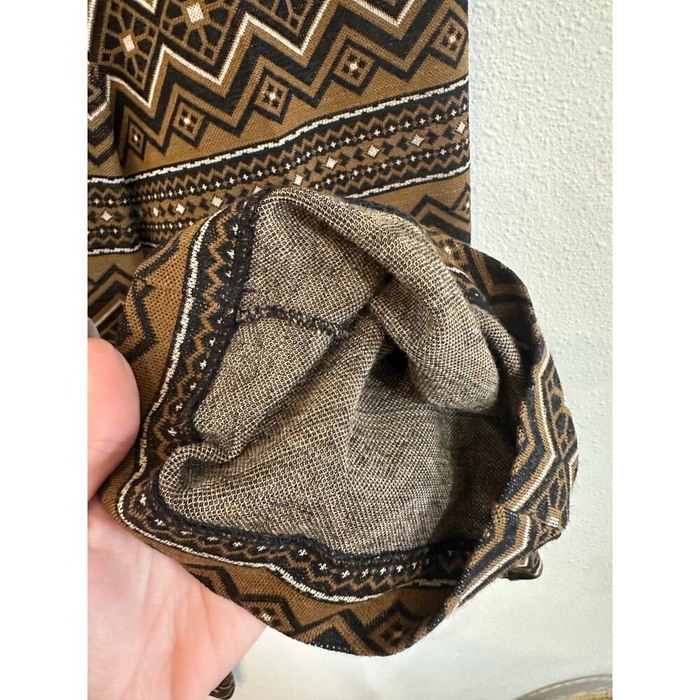 70s Funky Patterned Double Knit Poly Pants - Picture 7 of 12
